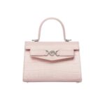 VERSACE CROC-EFFECT MEDUSA '95 SMALL HANDBAG