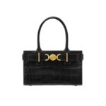VERSACE CROC-EFFECT MEDUSA '95 SMALL TOTE