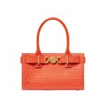 VERSACE CROC-EFFECT MEDUSA '95 SMALL TOTE BAG