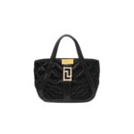 VERSACE CRYSTAL GRECA GODDESS SATIN MINI BAG