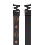 MCM CLAUS MATTE M REVERSIBLE BELT 1.75” IN MAXI VISETOS BLACK