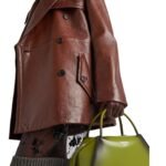 PRADA DOUBLE BREASTED LEATHER JACKET