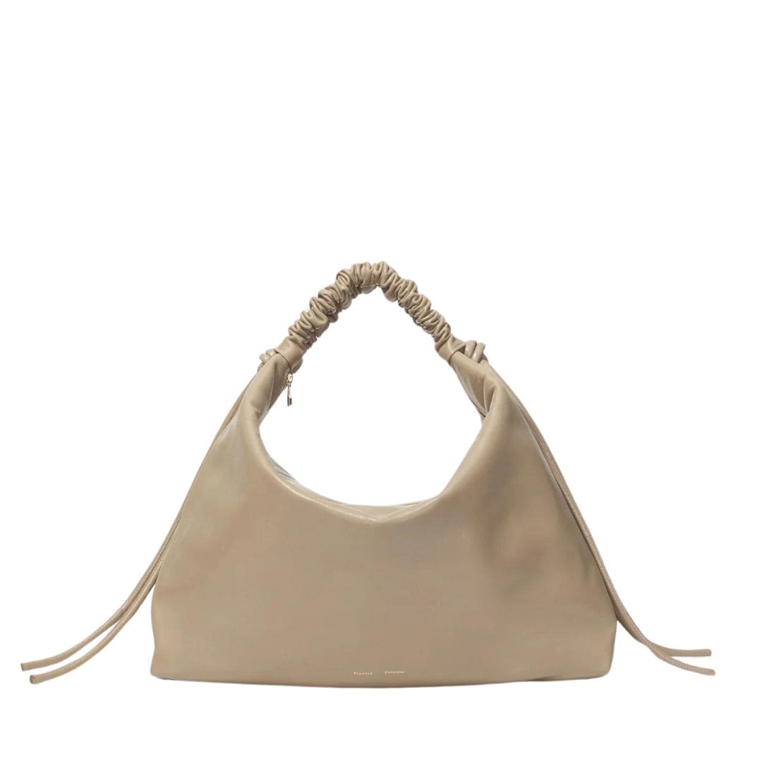 PROENZA LARGE DRAWSTRING SHOULDER BAG MUSHROOM