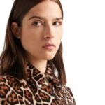 PRADA PRINTED SHEARLING BOMBER JACKET