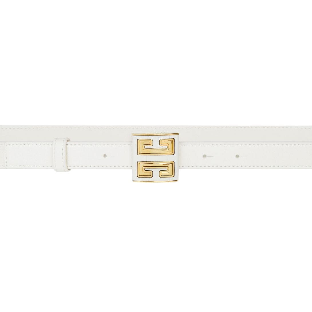 GIVENCHY 4G BELT IN LEATHER IVORY