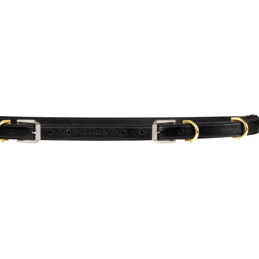 GIVENCHY VOYOU BELT IN LEATHER BLACK