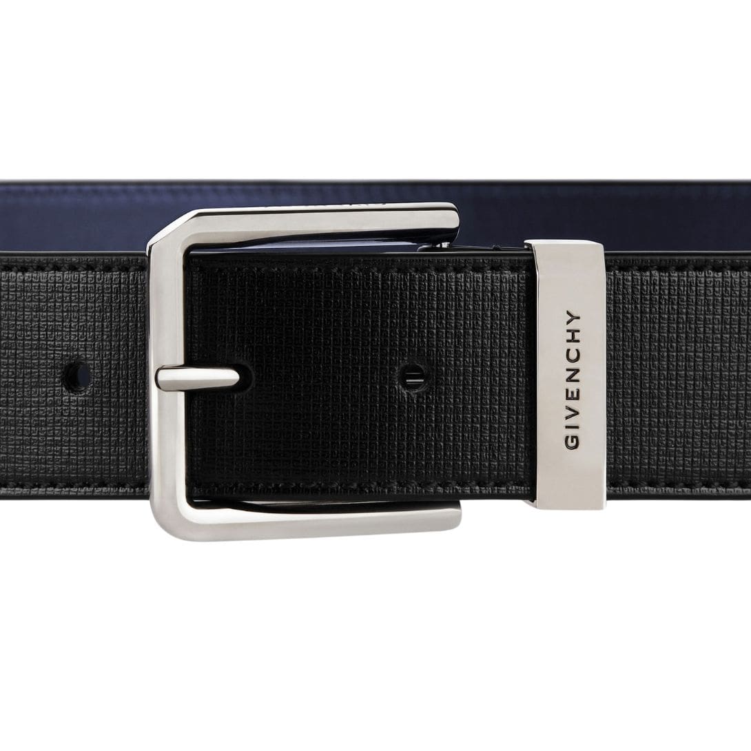 GIVENCHY GENTLEMAN BELT IN 4G CLASSIC LEATHER BLACK/NAVY