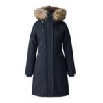 MACKAGE SHILOH 2-IN-1 FITTED DOWN COAT WITH REMOVABLE BIB AND NATURAL FUR