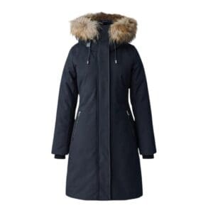MACKAGE SHILOH 2-IN-1 FITTED DOWN COAT WITH REMOVABLE BIB AND NATURAL FUR
