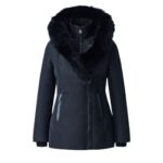 MACKAGE ADALI DOWN COAT WITH BLUE FOX FUR SIGNATURE MACKAGE COLLAR