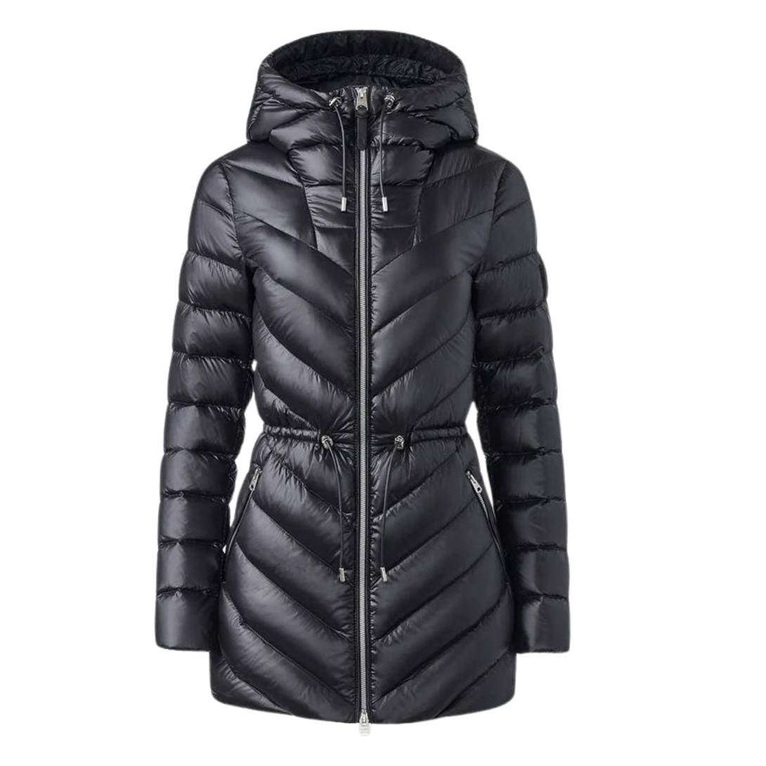 MACKAGE ARITA LIGHT HOODED DOWN CHEVRON JACKET