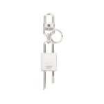 GIVENCHY 4G PADLOCK KEYRING IN METAL SILVERY