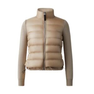 MACKAGE OCEANE RECYCLED HYBRID JACKET WITH RIB KNIT SLEEVES