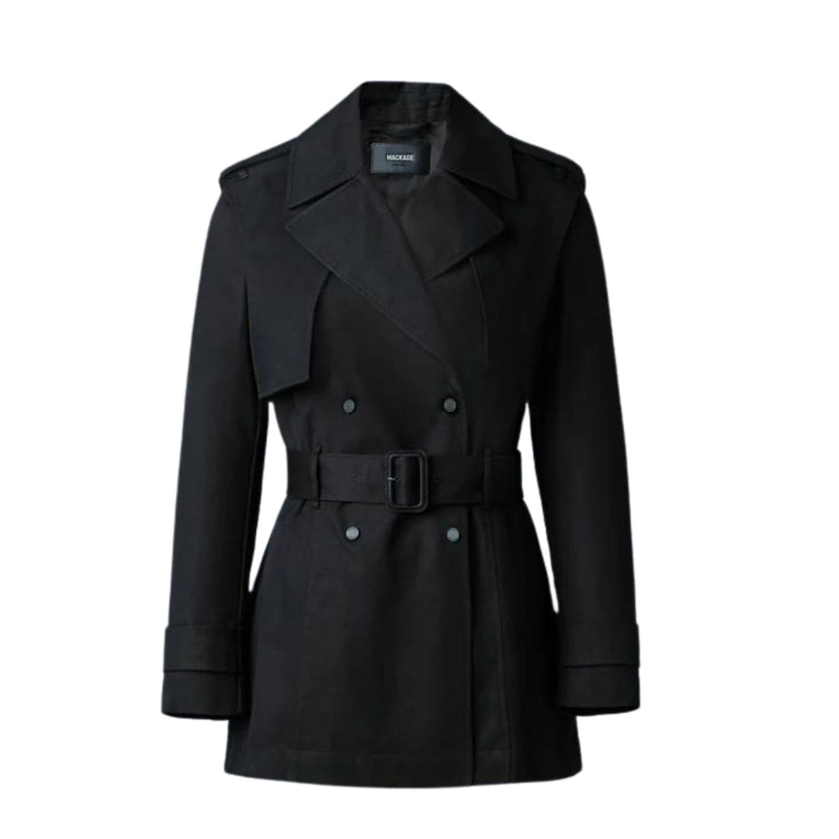 MACKAGE ADVA MID-LENGTH BUCKLED BELT TRENCH