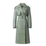 MACKAGE CARMELA LEATHER TRENCH WITH BELT