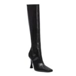 MAGDA BUTRYM SCALE-EMBOSSED KNEE HIGH BOOTS IN BLACK LEATHER
