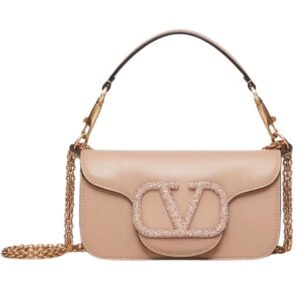 VALENTINO GARAVANI LOCÒ SMALL SHOULDER BAG WITH JEWEL LOGO