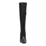 MAGDA BUTRYM TALL LEATHER SOCK BOOTS IN BLACK LEATHER