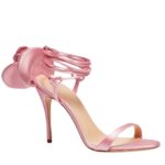 MAGDA BUTRYM WRAP AROUND DOUBLE FLOWER SANDALS IN PINK
