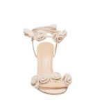 MAGDA BUTRYM MINI ROSE CROCHET FLOWER SANDALS IN CREAM