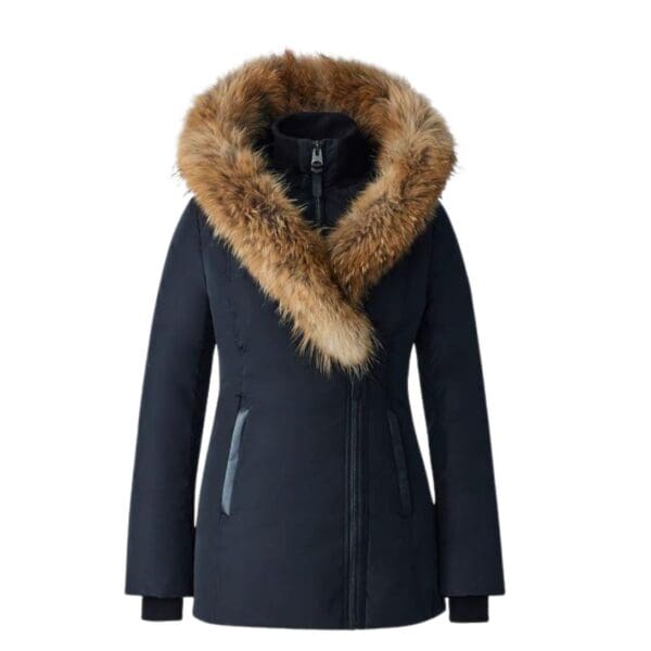 MACKAGE ADALI DOWN COAT WITH NATURAL FUR SIGNATURE MACKAGE COLLAR