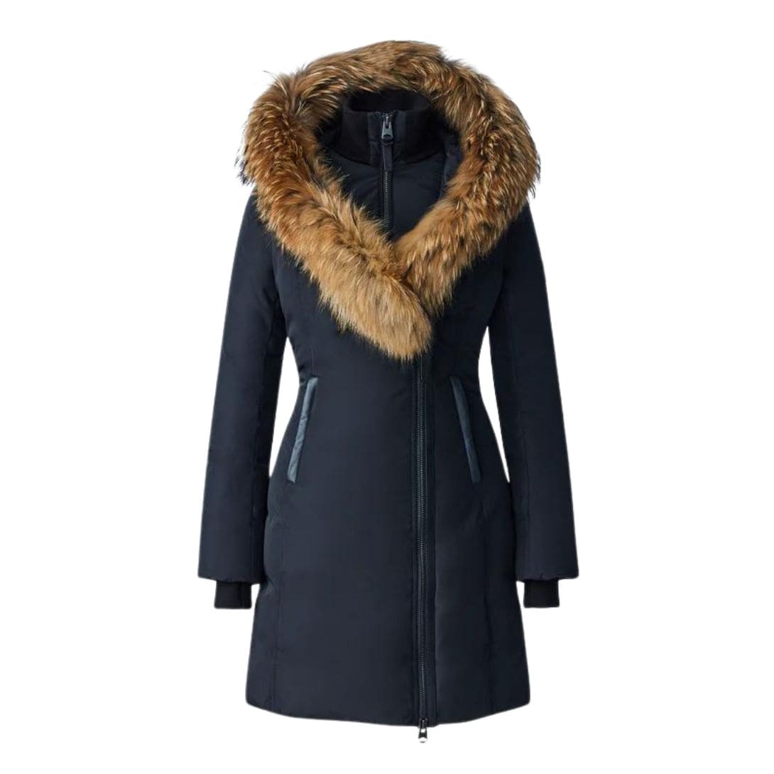 MACKAGE KAY DOWN COAT WITH NATURAL FUR SIGNATURE MACKAGE COLLAR