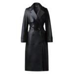 MACKAGE GAEL-V MAXI LEATHER TRENCH COAT