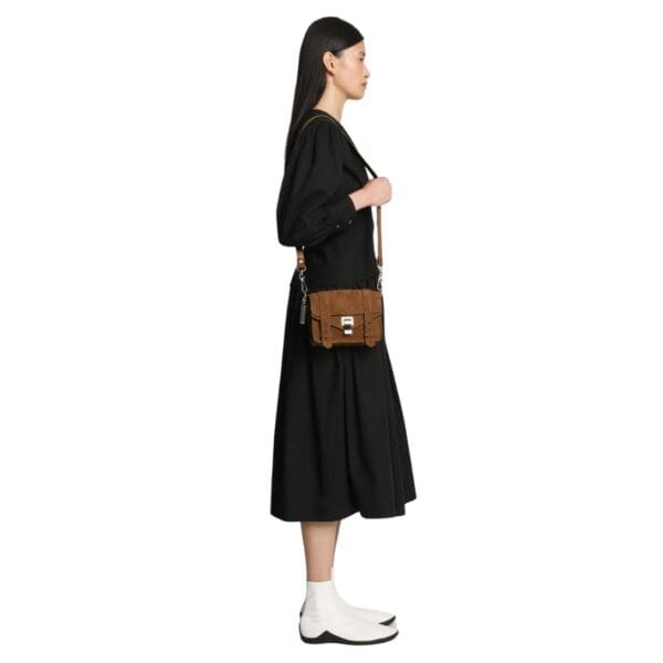 PROENZA PS1 MINI CROSBODY BAG IN SUEDE WALNUT