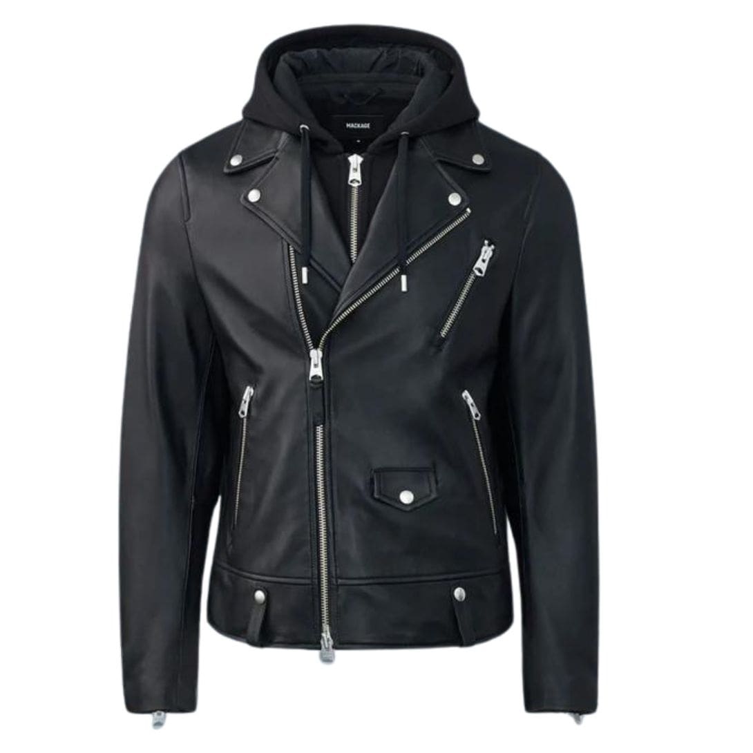 MACKAGE MAGNUS-CN 2-IN-1 LEATHER BIKER JACKET