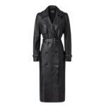 MACKAGE GAEL LEATHER TRENCH COAT WITH BELT