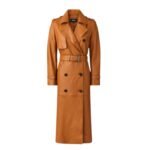 MACKAGE GAEL-Z LEATHER TRENCH COAT WITH BELT
