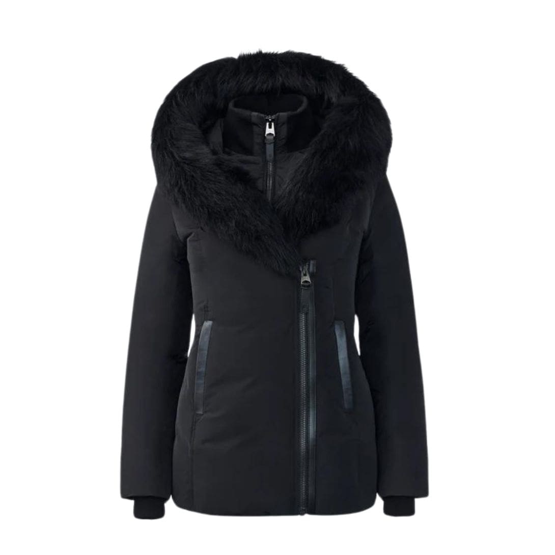 MACKAGE ADALI DOWN COAT WITH SHEEPSKIN SIGNATURE MACKAGE COLLAR