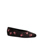 MAGDA BUTRYM SATIN BALLET FLATS IN BLACK