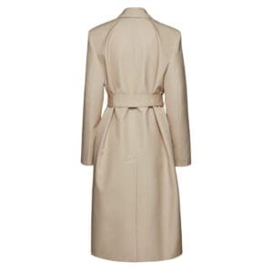 MAGDA BUTRYM WRAP COTTON COAT IN BEIGE
