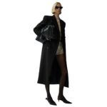 MAGDA BUTRYM LONG CLASSIC WOOL COAT IN BLACK