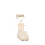 MAGDA BUTRYM CROCHET WRAP HEELS IN CREAM