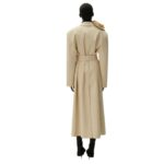MAGDA BUTRYM BELTED GABARDINE COAT IN CREAM