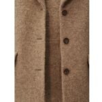 MAGDA BUTRYM SINGLE BREASTED SHORT ALPACA COAT IN BEIGE