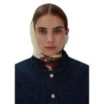 MAGDA BUTRYM OLD SCHOOL DENIM BOMBER JACKET IN INDIGO