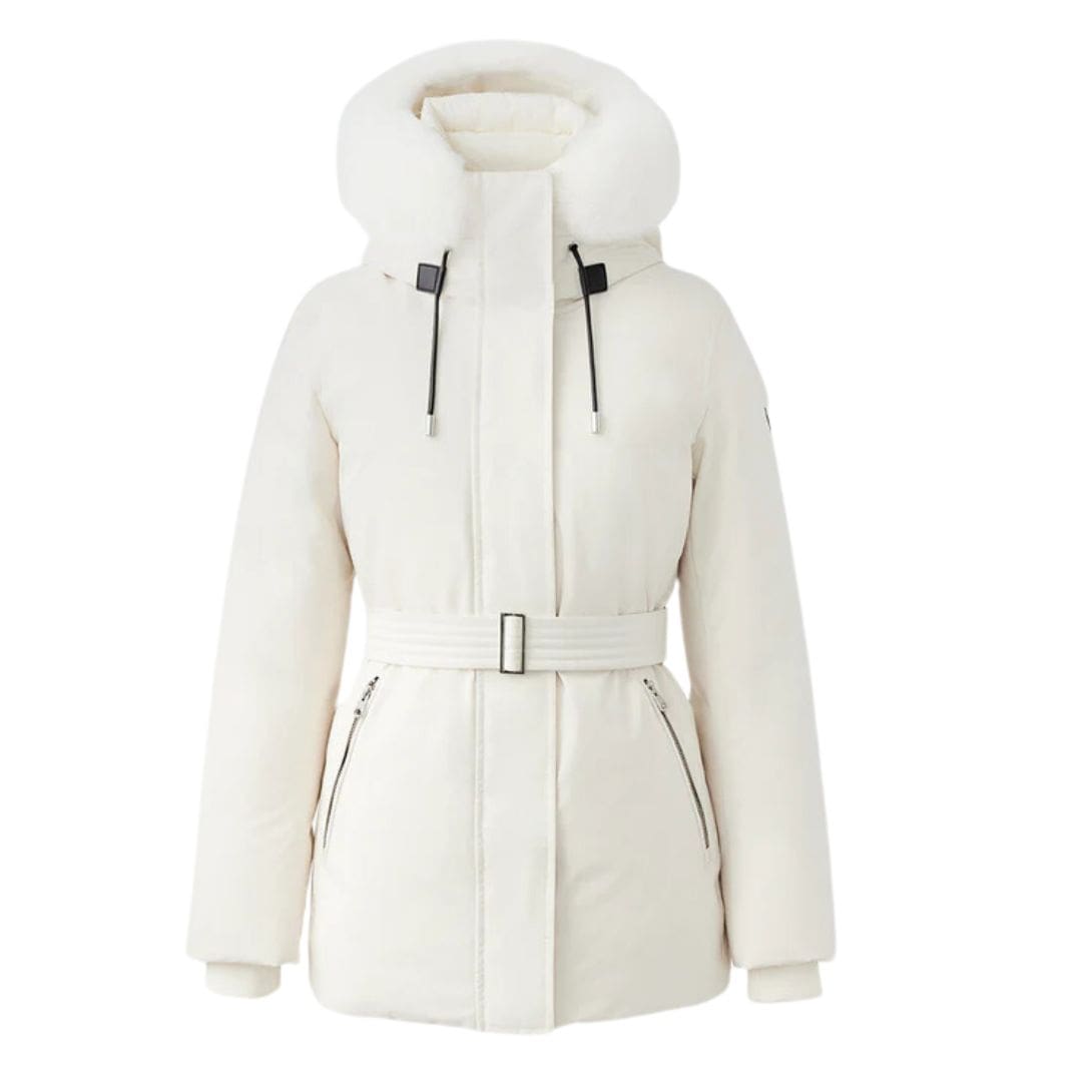 MACKAGE JENI 2-IN-1 DOWN PARKA WITH REMOVABLE BIB AND SHEEPSKIN TRIM