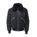 MACKAGE FRANCIS DOWN BOMBER JACKET WITH SHEARLING COLLAR 