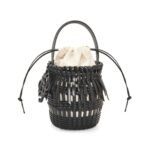 LOEWE SMALL FRINGED BUCKET BAG IN CALFSKIN