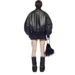 THE ATTICO ANJA DARK BROWN BOMBER