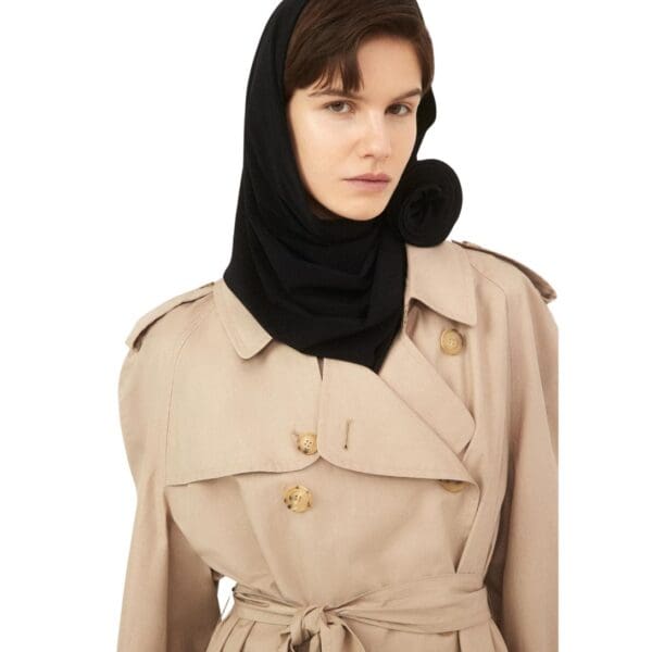 MAGDA BUTRYM DOUBLE BREASTED TRENCH COAT IN BEIGE - Image 5