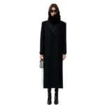 MAGDA BUTRYM LONG CLASSIC WOOL COAT IN BLACK