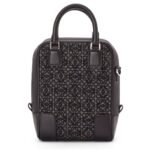 LOEWE AMAZONA 15 BAG IN ANAGRAM JACQUARD AND CALFSKIN