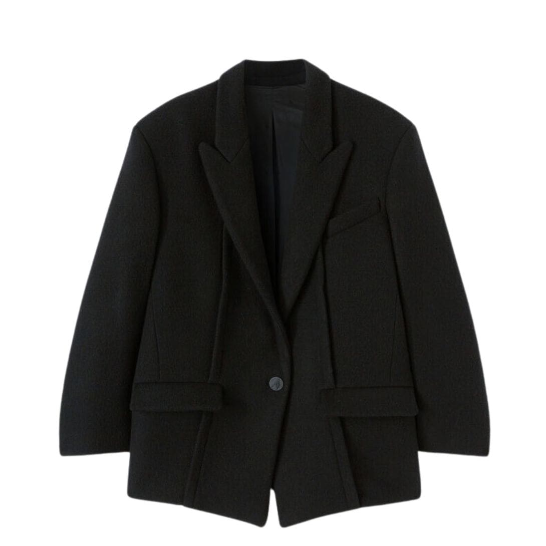 THE ATTICO GLEN BLACK SHORT COAT