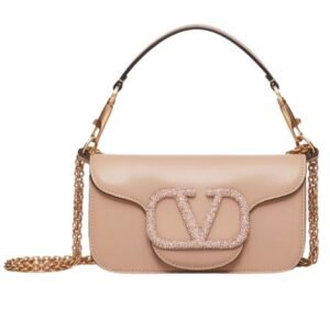 VALENTINO GARAVANI LOCÒ SMALL SHOULDER BAG WITH JEWEL LOGO