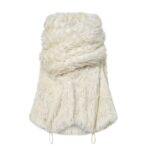 THE ATTICO WHITE SHORT FUR COAT
