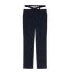 THE ATTICO NAVY BLUE AND LIGHT BLUE LONG PANTS